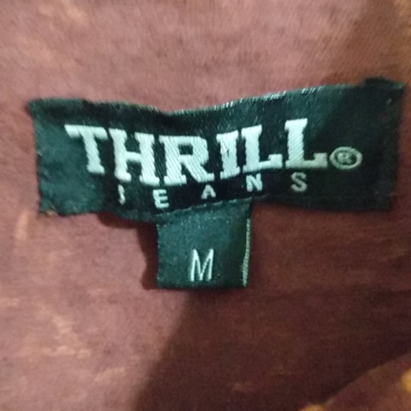 THRILL JEANS RIPPED COLLECTION DENIM JACKET / TOP/ SHIRT SZ MED - Picture 6 of 12